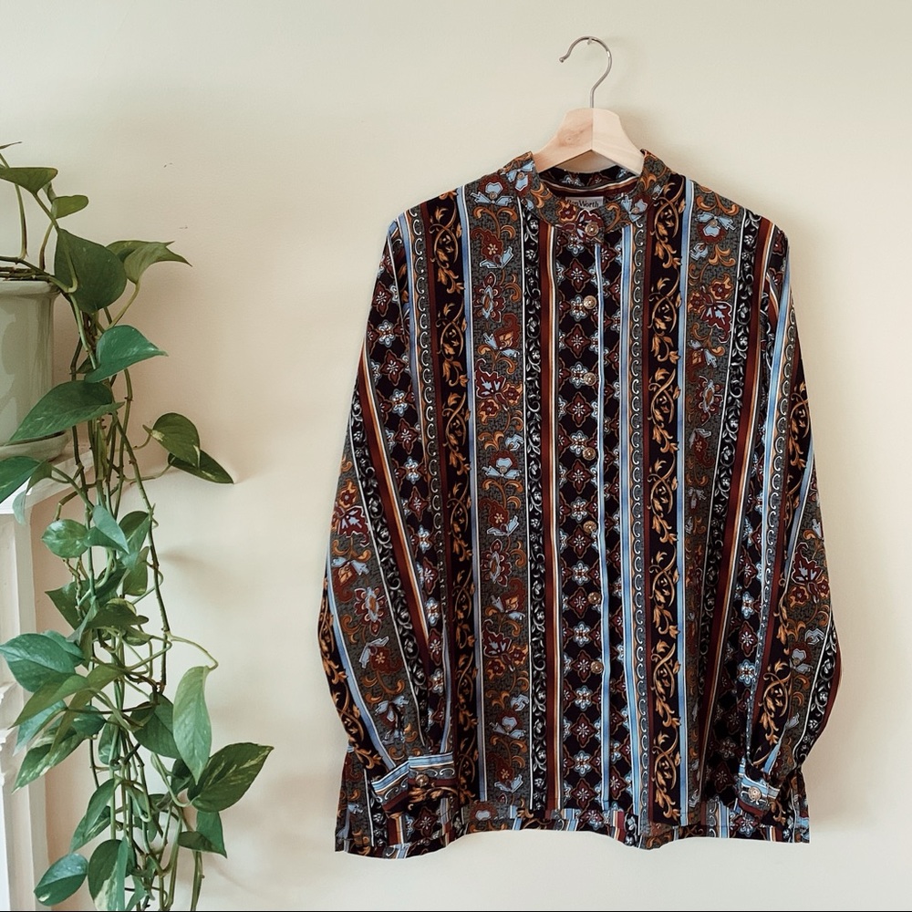 Vintage Printed Blouse